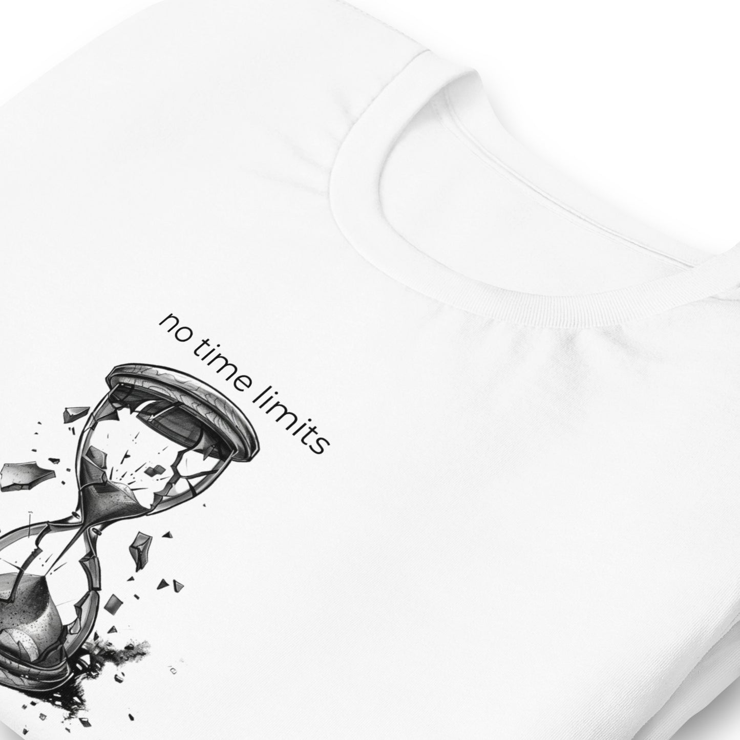 No Time Limits Hourglass Graphic Tee - Surrealist Minimalist Art T-Shirt