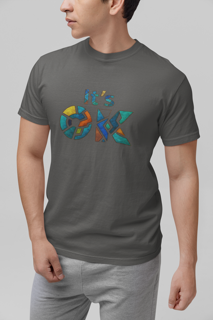 It's OK Mosaic Typography Tee - Premium Men's Casual Comfort Cotton Top
