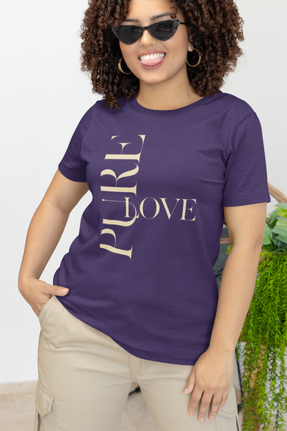 "Pure Love" Modern Typography Shirt – Premium Aesthetic Graphic Tee