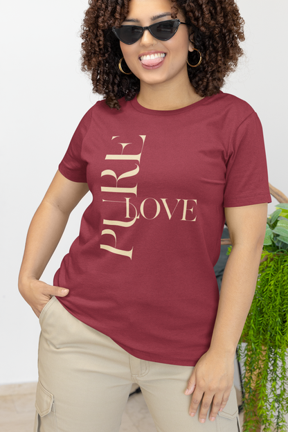 "Pure Love" Modern Typography Shirt – Premium Aesthetic Graphic Tee