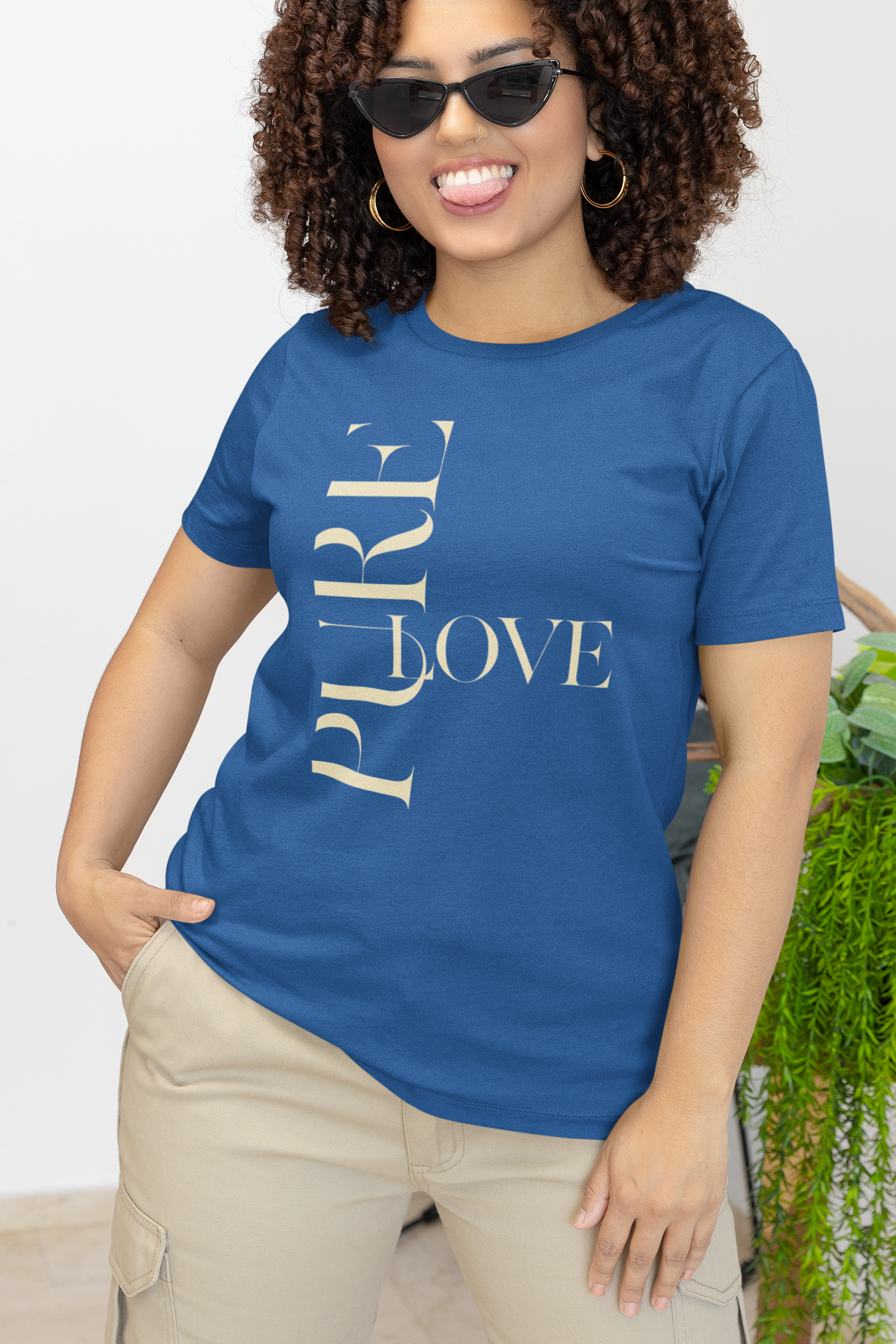 "Pure Love" Modern Typography Shirt – Premium Aesthetic Graphic Tee
