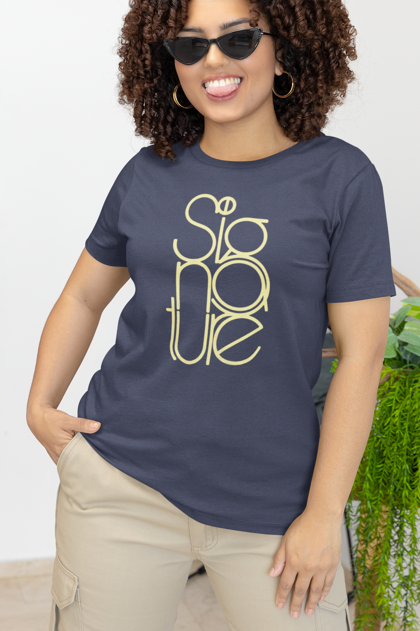 The Signature Tee - Minimalist Typographic Luxury Graphic T-Shirt