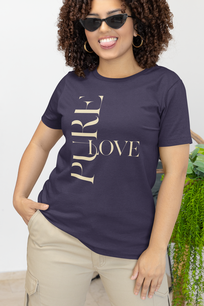 "Pure Love" Modern Typography Shirt – Premium Aesthetic Graphic Tee