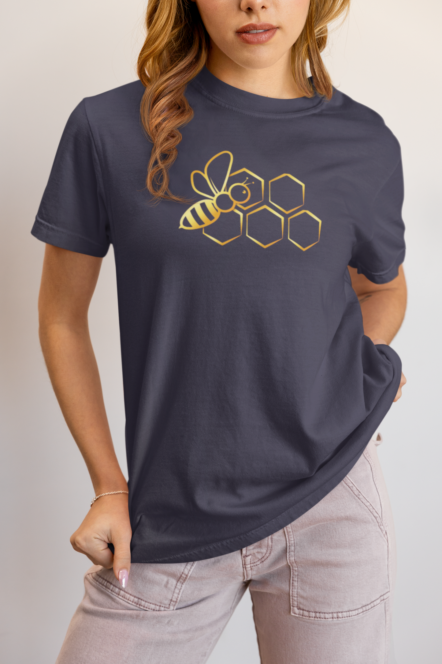 Elyx Aesthetic Bee Graphic Tee - Premium Soft Cotton T-Shirt for Women