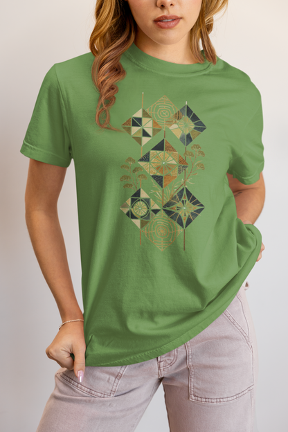 Elyx Boho Chic Graphic Tee - Premium Soft Cotton T-Shirt for Women