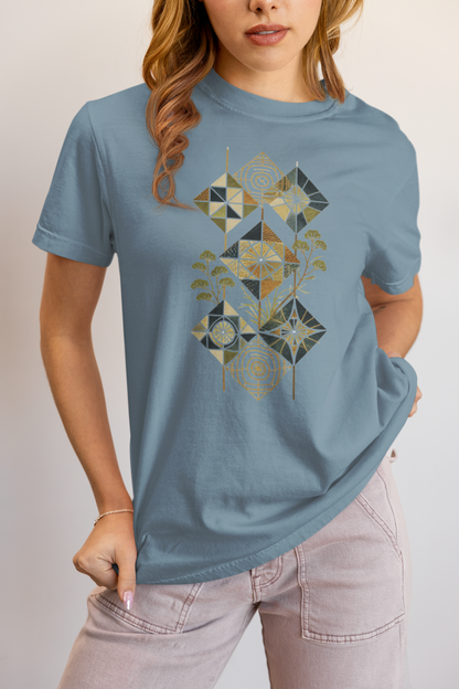 Elyx Boho Chic Graphic Tee - Premium Soft Cotton T-Shirt for Women