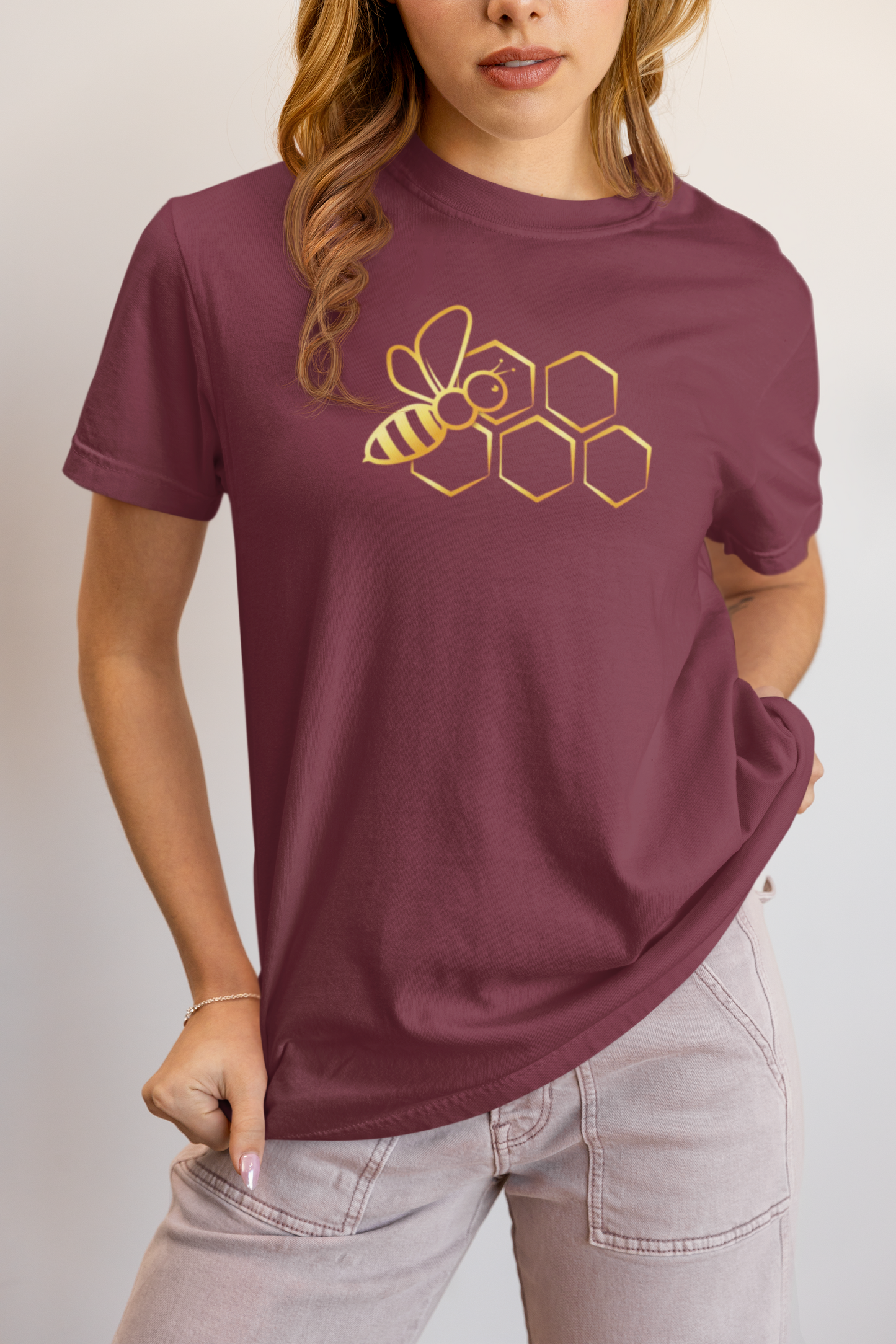 Elyx Aesthetic Bee Graphic Tee - Premium Soft Cotton T-Shirt for Women
