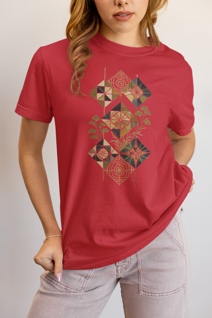 Elyx Boho Chic Graphic Tee - Premium Soft Cotton T-Shirt for Women