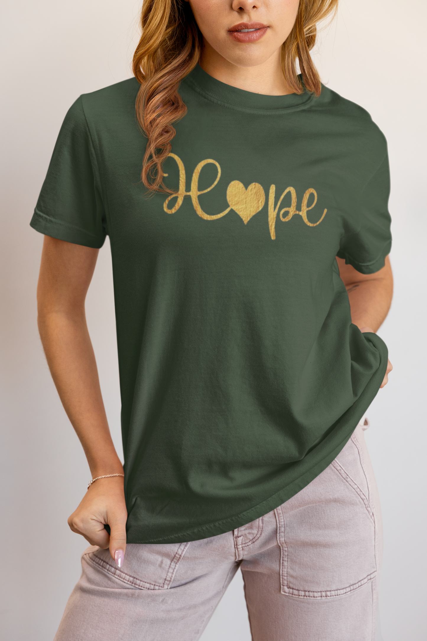 Elyx "Hope" Elegant Calligraphy Tee – Modern Minimalist Collection