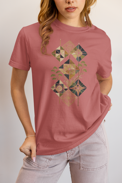 Elyx Boho Chic Graphic Tee - Premium Soft Cotton T-Shirt for Women