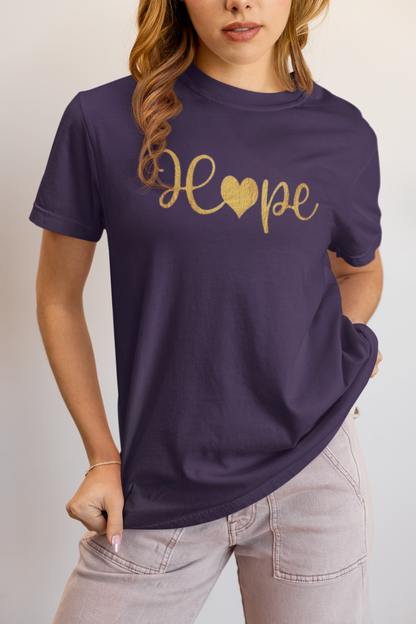 Elyx "Hope" Elegant Calligraphy Tee – Modern Minimalist Collection