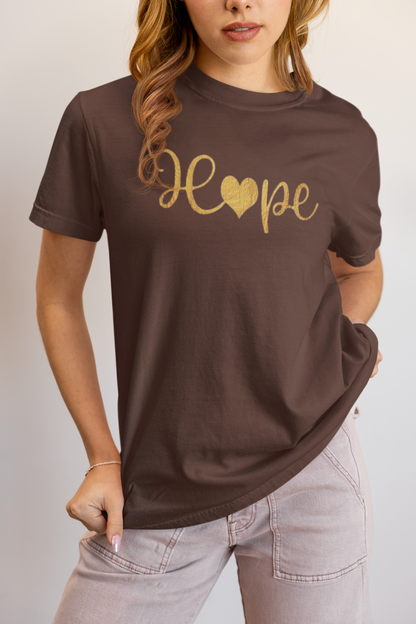 Elyx "Hope" Elegant Calligraphy Tee – Modern Minimalist Collection