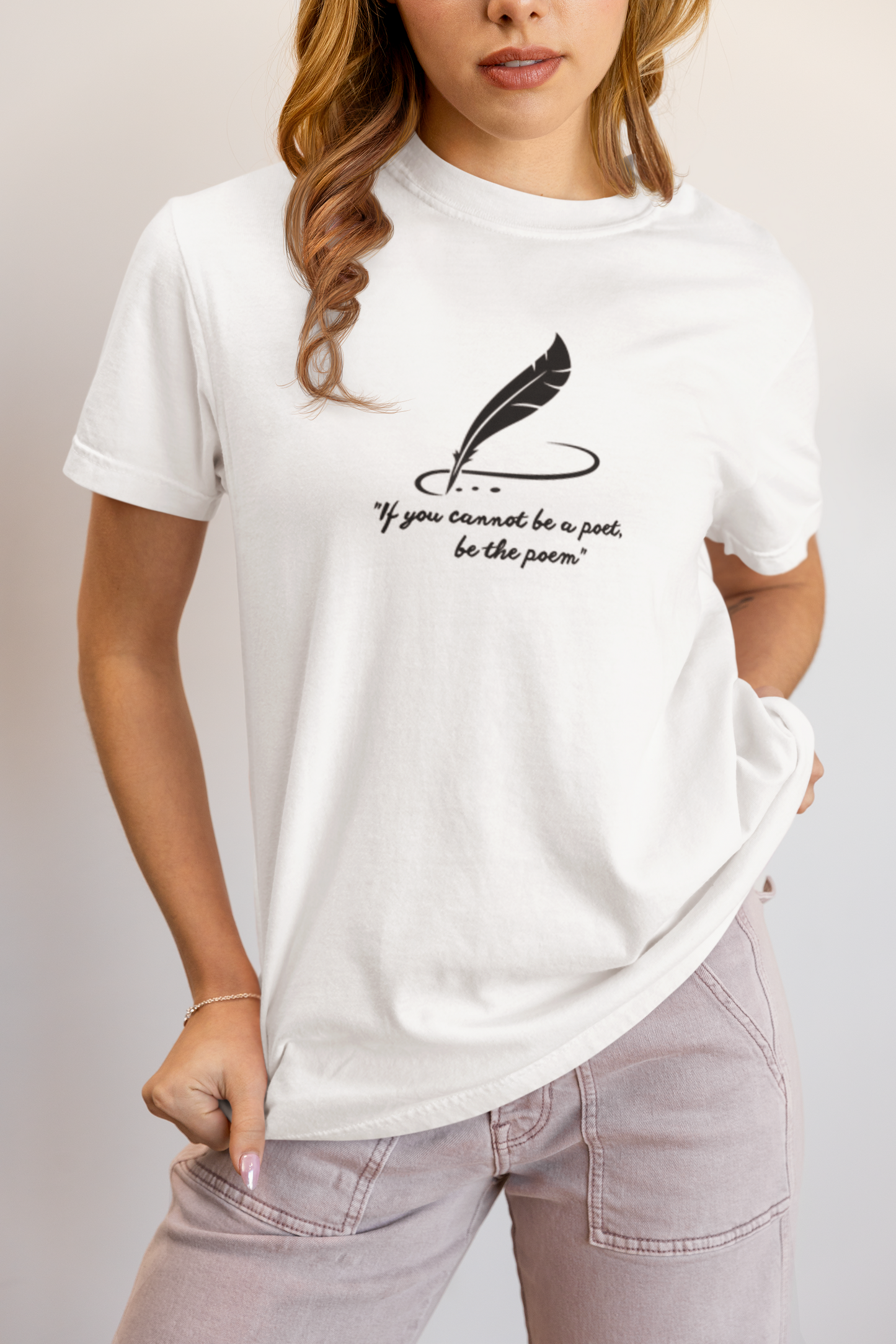 Elyx Minimalist Poetry Literary Quote Aesthetic Woman Graphic Tee
