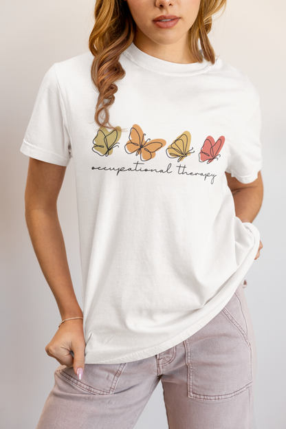 Elyx Aesthetic Occupational Therapy Butterflies Woman Graphic Tee