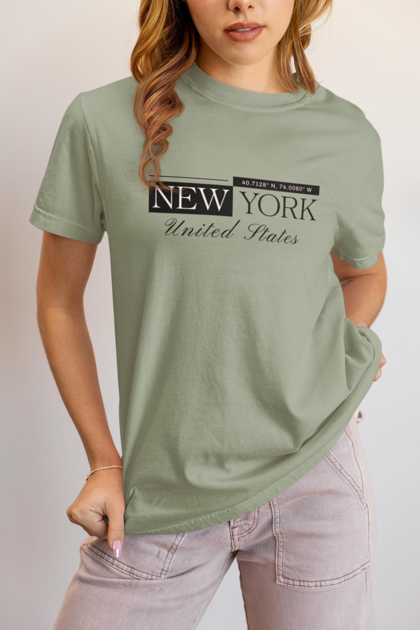 Elyx New York Minimalist City Typography Woman Graphic Tee
