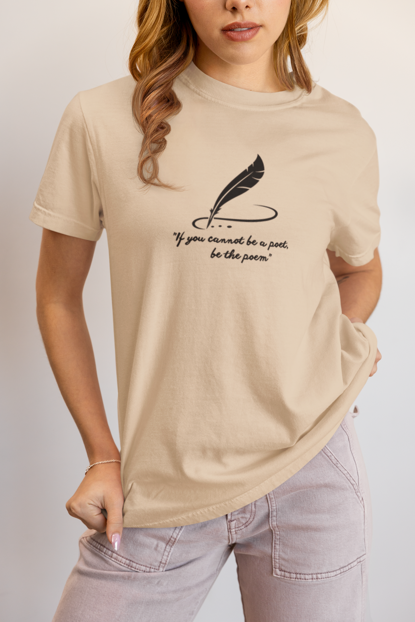 Elyx Minimalist Poetry Literary Quote Aesthetic Woman Graphic Tee