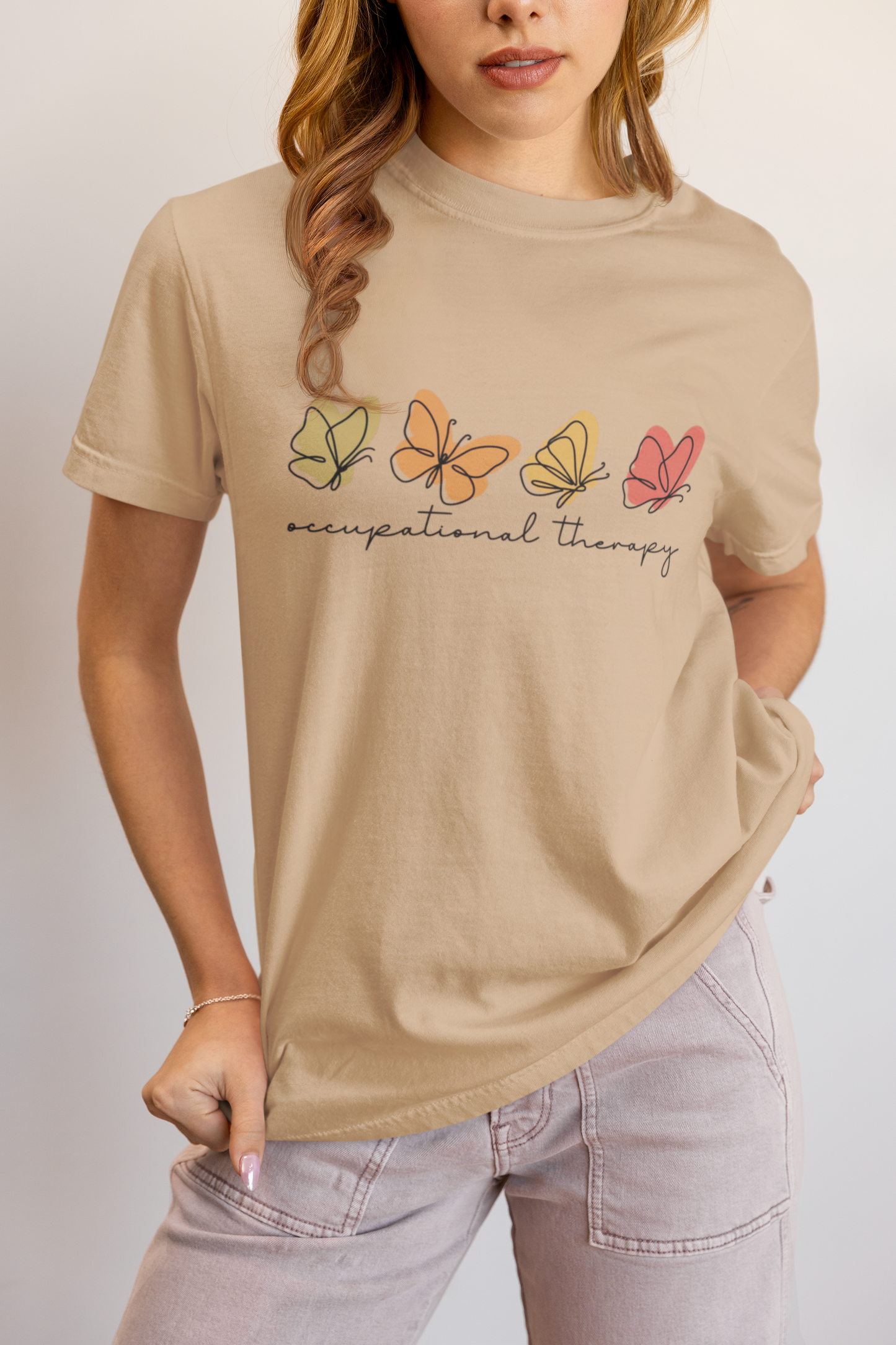 Elyx Aesthetic Occupational Therapy Butterflies Woman Graphic Tee
