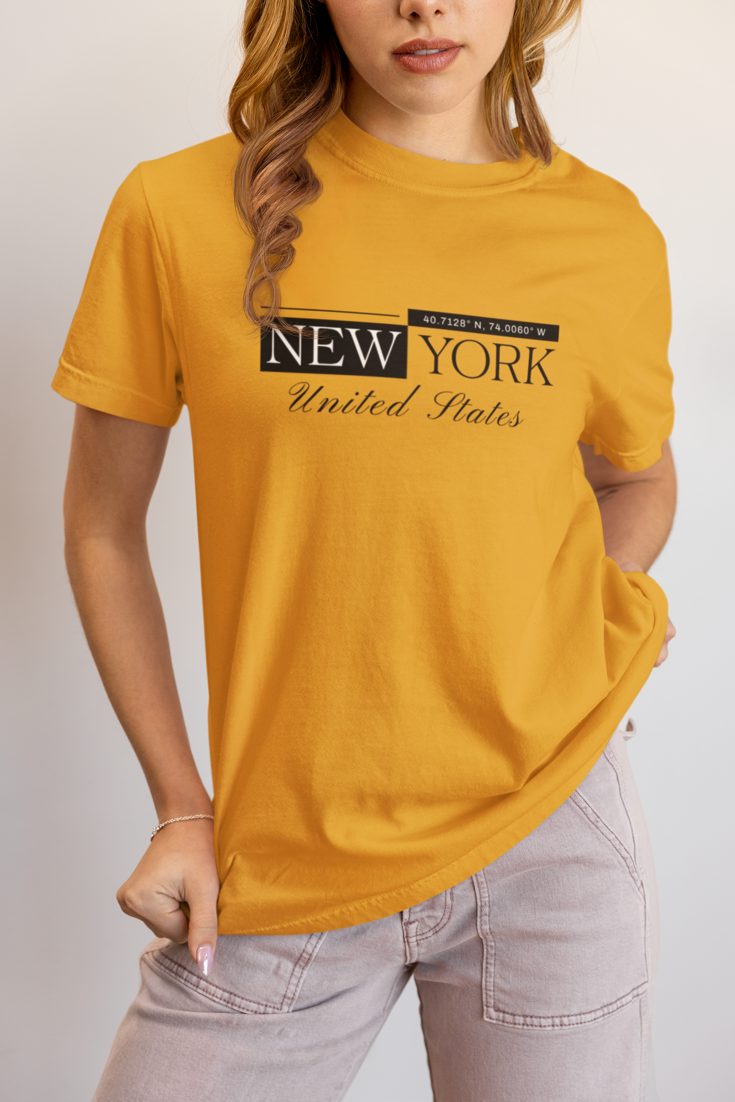 Elyx New York Minimalist City Typography Woman Graphic Tee