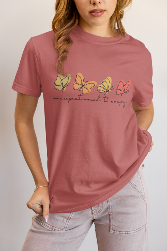 Elyx Aesthetic Occupational Therapy Butterflies Woman Graphic Tee