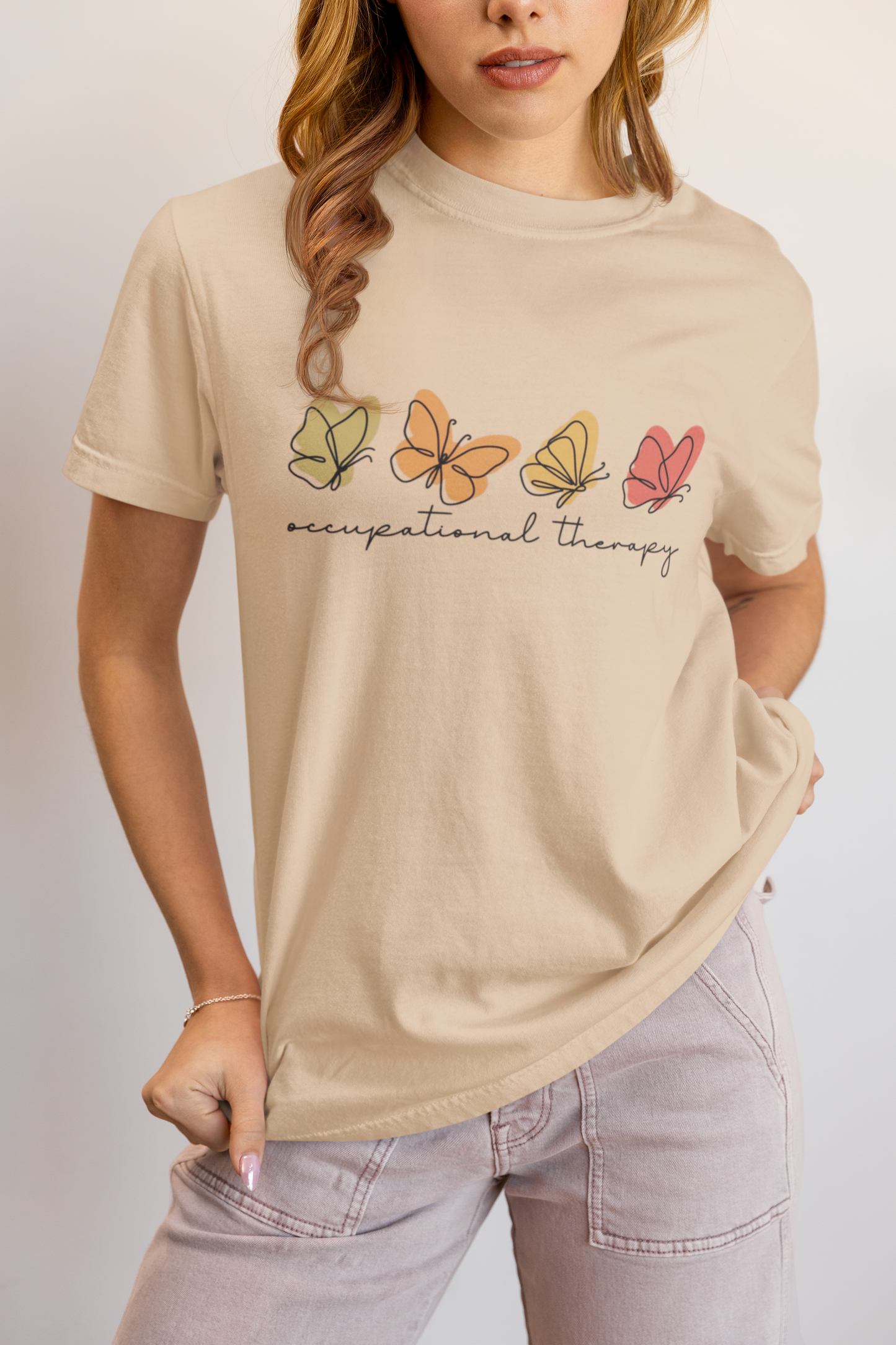 Elyx Aesthetic Occupational Therapy Butterflies Woman Graphic Tee