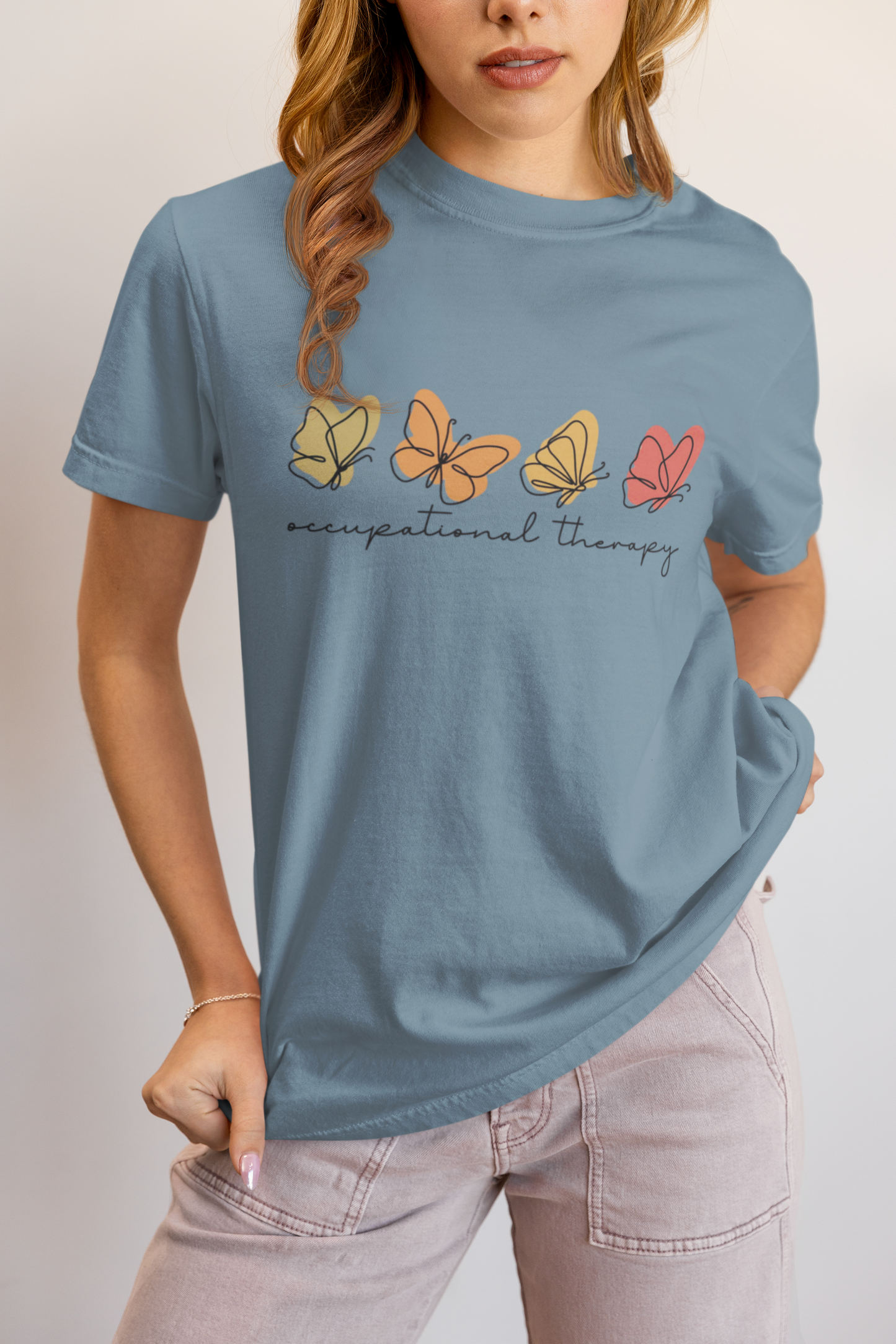 Elyx Aesthetic Occupational Therapy Butterflies Woman Graphic Tee