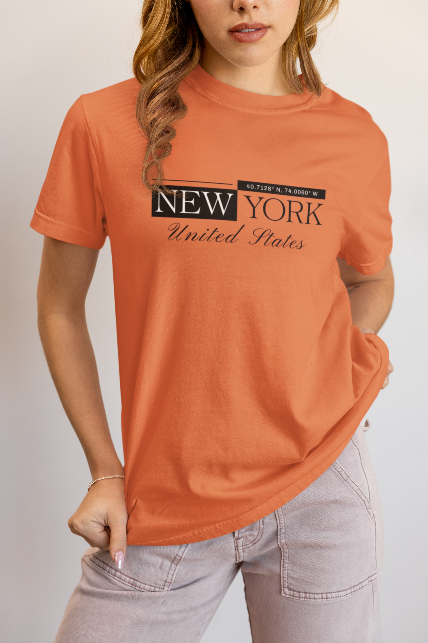 Elyx New York Minimalist City Typography Woman Graphic Tee