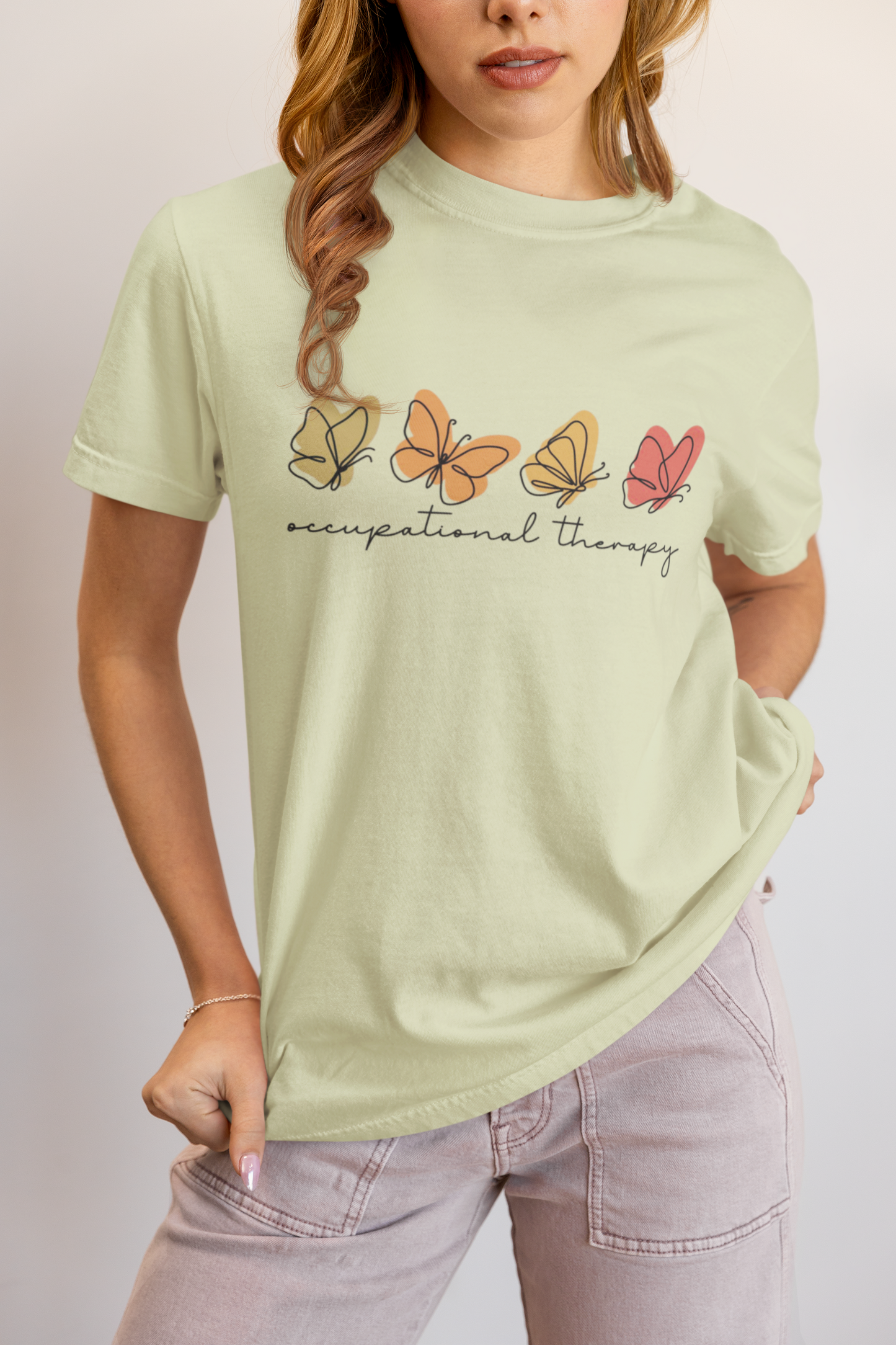 Elyx Aesthetic Occupational Therapy Butterflies Woman Graphic Tee