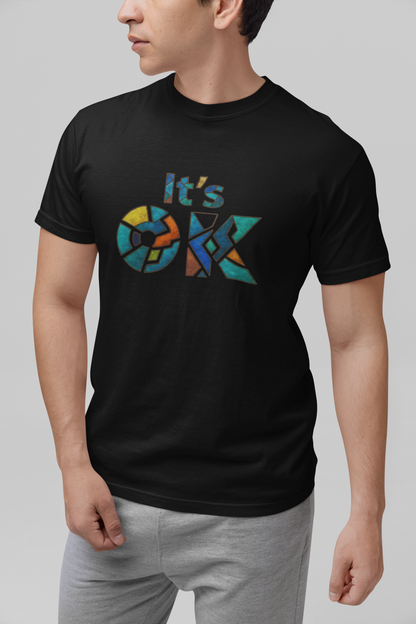 It's OK Mosaic Typography Tee - Premium Men's Casual Comfort Cotton Top
