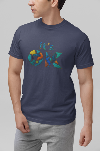 It's OK Mosaic Typography Tee - Premium Men's Casual Comfort Cotton Top