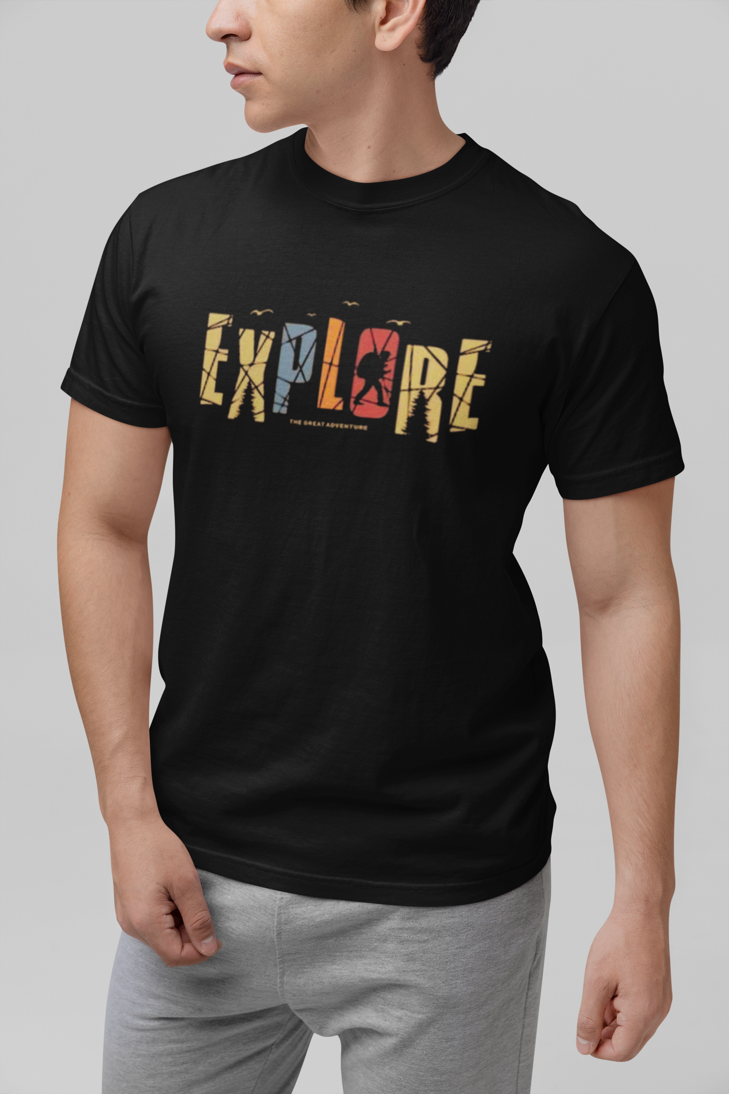 Explore The Great Adventure Graphic Tee - Retro Boho Nature & Hiking T-Shirt