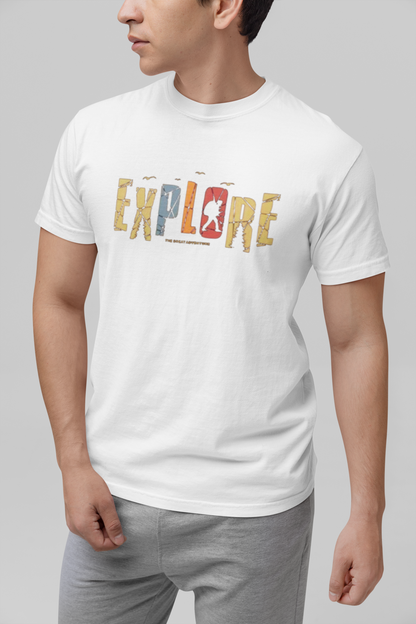 Explore The Great Adventure Graphic Tee - Retro Boho Nature & Hiking T-Shirt