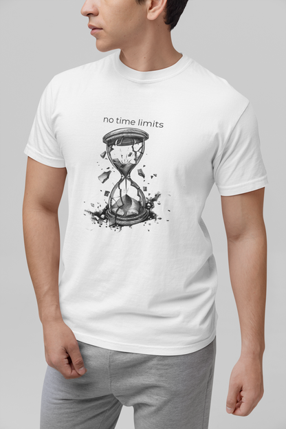 No Time Limits Hourglass Graphic Tee - Surrealist Minimalist Art T-Shirt
