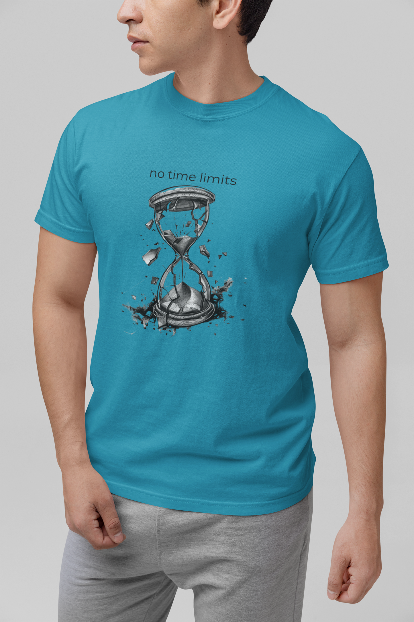No Time Limits Hourglass Graphic Tee - Surrealist Minimalist Art T-Shirt