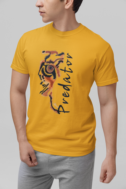 Predator Tiger Eye Graphic Tee - Minimalist Luxe Streetwear T-Shirt