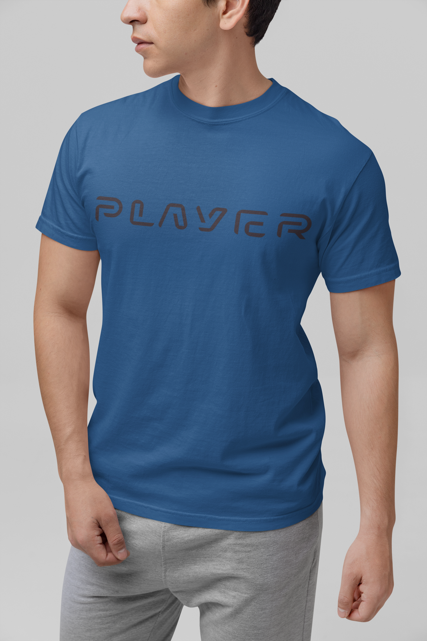 Player Futuristic Typographic Tee - Minimalist Cyber Streetwear T-Shirt