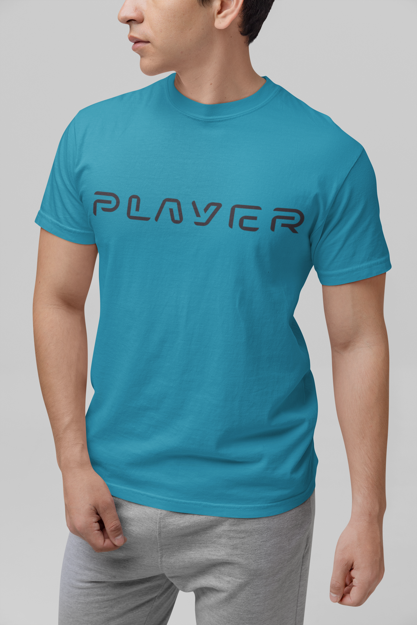 Player Futuristic Typographic Tee - Minimalist Cyber Streetwear T-Shirt