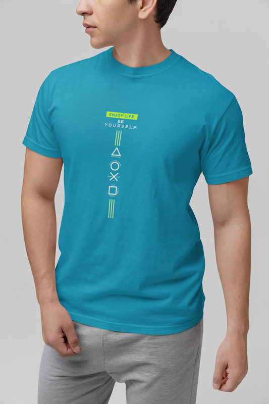 "Enjoy Life" Minimalist Techwear Graphic Tee – Premium Male Streetwear T-Shirt
