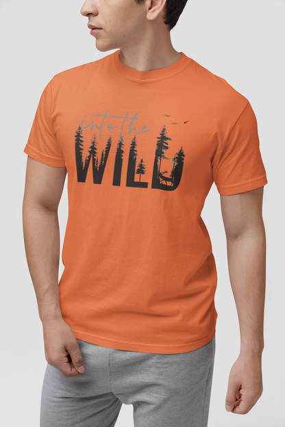 Embrace the Great Outdoors with the "Into the Wild" Premium Men's Graphic Tee