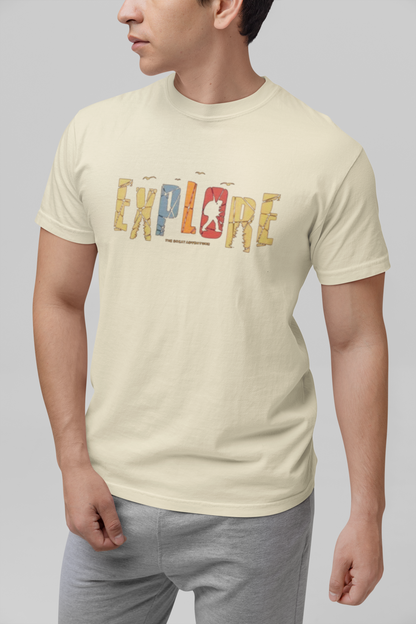 Explore The Great Adventure Graphic Tee - Retro Boho Nature & Hiking T-Shirt