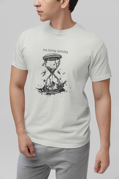 No Time Limits Hourglass Graphic Tee - Surrealist Minimalist Art T-Shirt