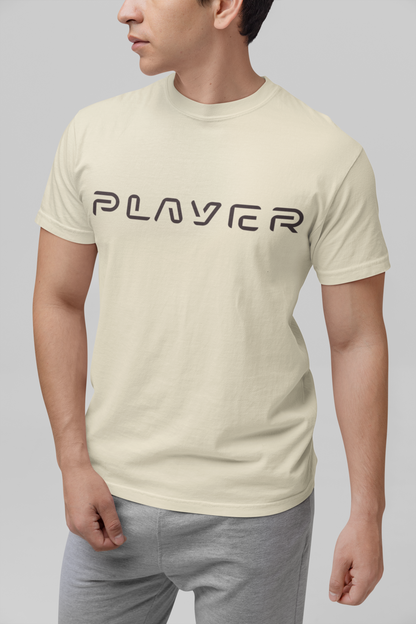 Player Futuristic Typographic Tee - Minimalist Cyber Streetwear T-Shirt