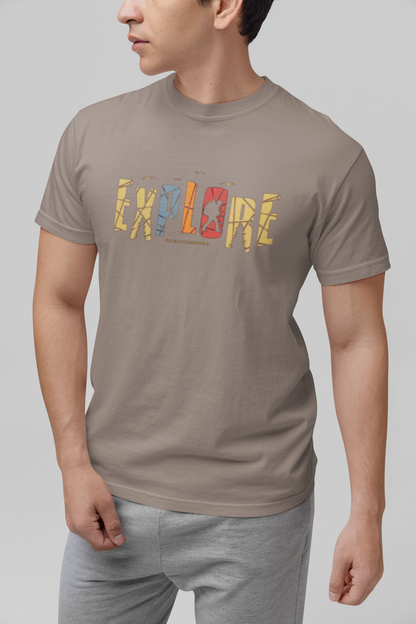 Explore The Great Adventure Graphic Tee - Retro Boho Nature & Hiking T-Shirt