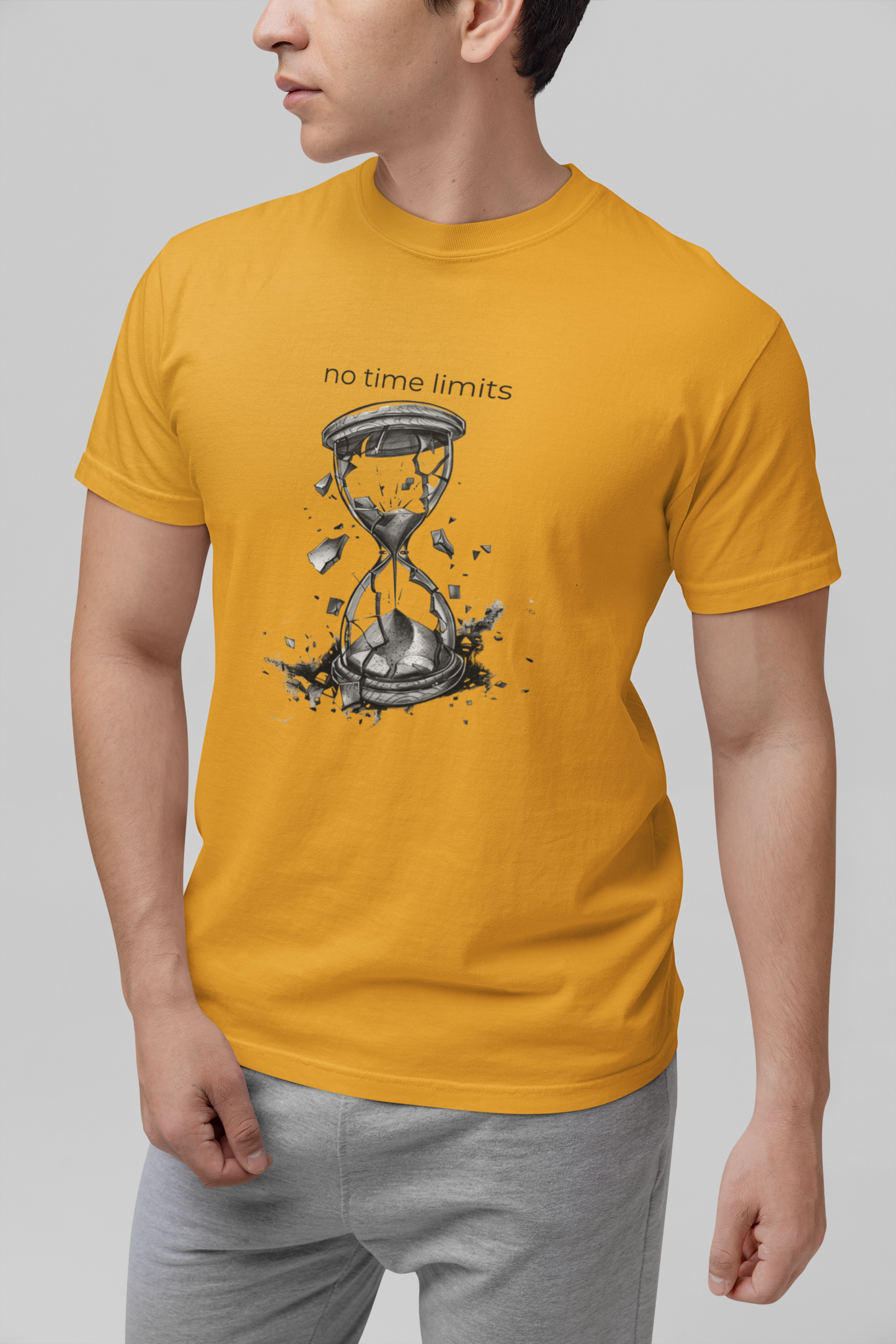 No Time Limits Hourglass Graphic Tee - Surrealist Minimalist Art T-Shirt