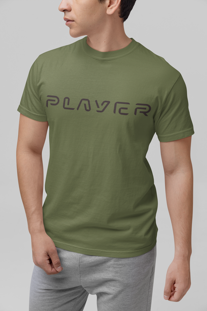 Player Futuristic Typographic Tee - Minimalist Cyber Streetwear T-Shirt