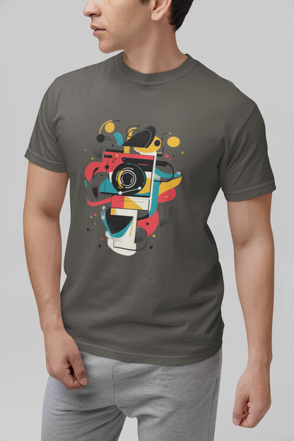 Photographer Gift Shirt - Vintage Camera Graphic Tee - Aesthetic Geometric Apparel