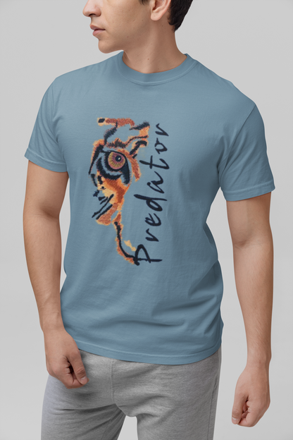 Predator Tiger Eye Graphic Tee - Minimalist Luxe Streetwear T-Shirt