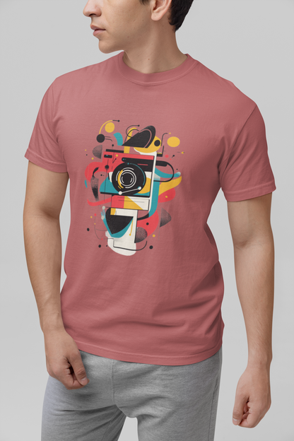 Photographer Gift Shirt - Vintage Camera Graphic Tee - Aesthetic Geometric Apparel