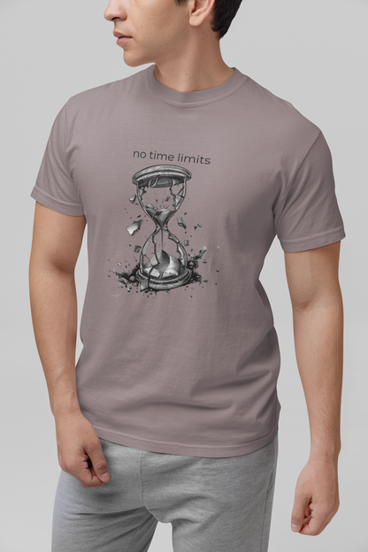No Time Limits Hourglass Graphic Tee - Surrealist Minimalist Art T-Shirt