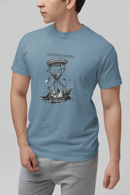 No Time Limits Hourglass Graphic Tee - Surrealist Minimalist Art T-Shirt