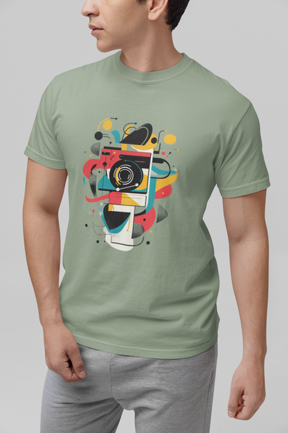 Photographer Gift Shirt - Vintage Camera Graphic Tee - Aesthetic Geometric Apparel